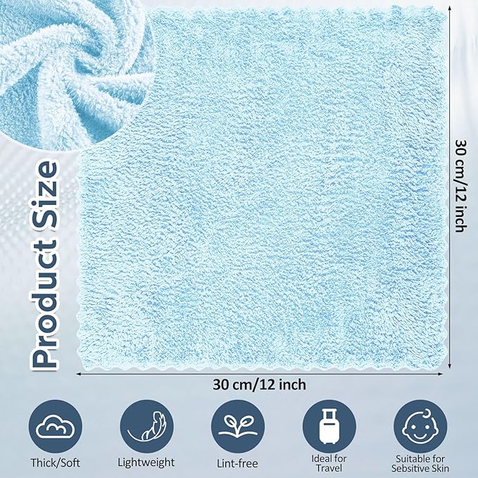 Newwiee 100 Count Washcloths Quick Drying Bathroom Wash Clothes 12 x 12 Inch - Image 2