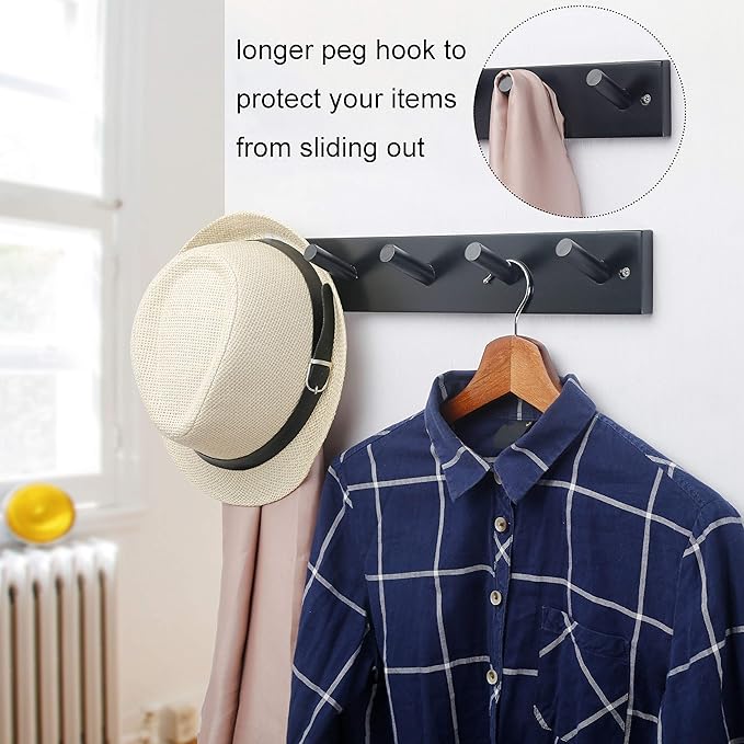 WEBI Coat Rack Wall Mounted, Coat Hanger Wall, Coat Hooks Wall Mounted - Image 4
