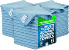 MW Pro Microfiber Cleaning Cloth | Blue | 36 Pack | 16” x 16” | All Purpose by MicrofiberWholesale