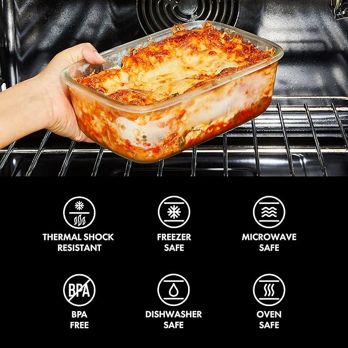 OXO Good Grips 1.6 Cup Smart Seal Leakproof Glass Rectangle Airtight Food - Image 4