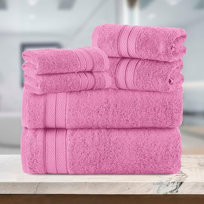 Elegant Comfort Luxury 6-Piece Towel Set, Premium Soft 100% Turkish Cotton - Image 7
