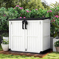 LHBcraft Outdoor Storage Cabinet 36 Cu Ft with Lockable Doors, Portable Horizontal Resin Storage Shed - Easy to Assemble, Waterproof Small Storage Shed with Floor by LHBcraft-US