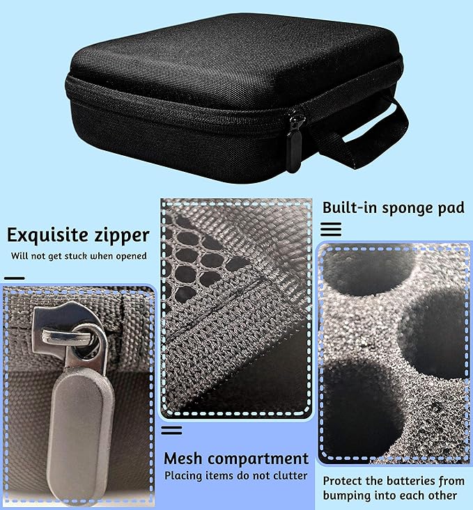 Battery Organizer Storage Bag, Safe Neat Shockproof Hard Portable Batteries Case - Image 3