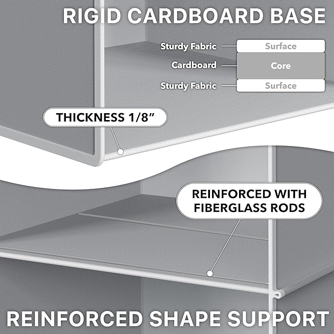 Simple Houseware 3-Shelf Hanging Closet Organizer, Fabric Storage Shelves - Image 4