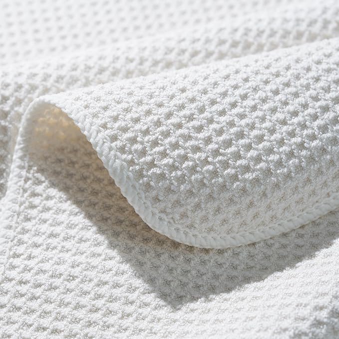 POLYTE Premium Microfiber Kitchen Dish Hand Towel Waffle Weave 12 Pack - Image 4