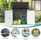 LHBcraft Outdoor Storage Cabinet 36 Cu Ft with Lockable Doors, Portable Horizontal Storage Shed, Resin Outdoor Storage Box Waterproof for Patio-Easy to Assemble - Image 5