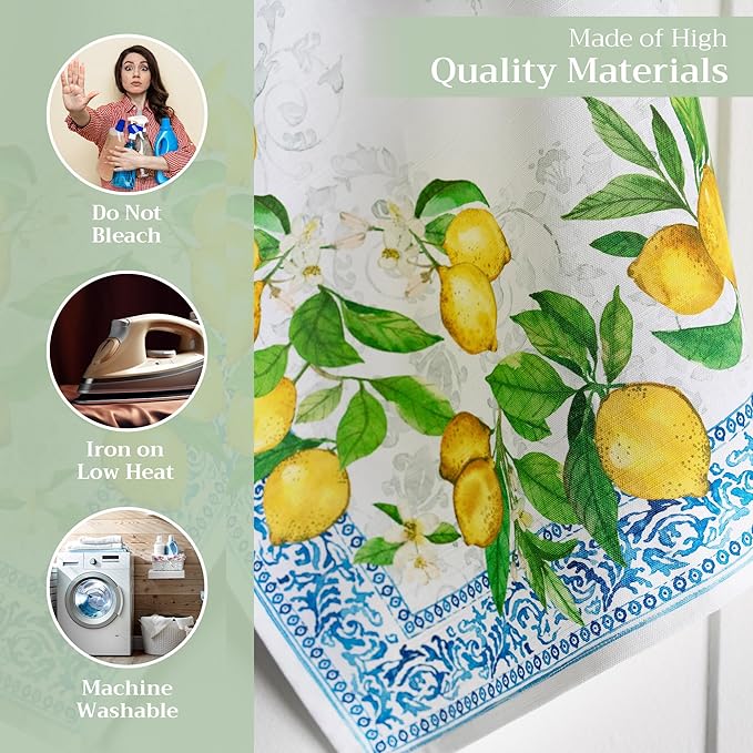 Maison d' Hermine Kitchen Towels Set of 3 100% Cotton 27.50" x 20" Reusable - Image 3