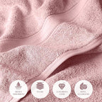 SUPERIOR Egyptian Cotton Pile Bath Towel Set of 2, Ultra Soft Luxury Towels - Image 7