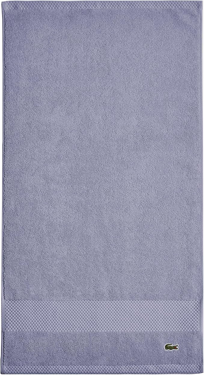 Lacoste Heritage 100% Supima Cotton Hand Towel, Light Denim, Premium Super Soft by LACOSTE