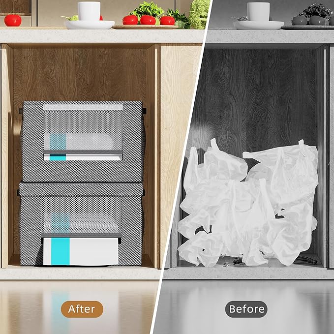 Trash Bag Holder Dispenser 2 Pack Extra Large, Oxford Cloth Garbage Bag Storage - Image 4