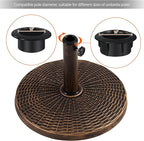Yaheetech 22 lbs Heavy Duty Outdoor Umbrella Base 18" Round Patio All-Weather Umbrella Stand Market Umbrella Base for Garden & Lawn, Bronze - Image 6