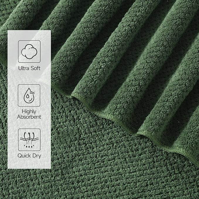 REDKISS 4 Pack Premium Bath Towels, Plush Coral Fleece Towels - Image 4