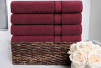 Cotton Craft Ultra Soft 4 Pack Oversized Extra Large Bath Towels 30x54 Burgundy - Image 4