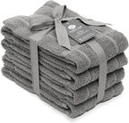 100% Cotton Terry Dish Towels, 4 Pack Plain, 16 x26 Inches, Super Soft and by Ecotribe