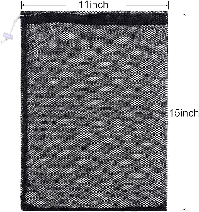 Frienda 6 Pieces Mesh Stuff Sack, 11 x 15 Inch Durable Nylon Drawstring Laundry - Image 3