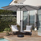Best Choice Products 10ft Outdoor Table Compatible Steel Polyester Market Patio Umbrella w/Crank and Easy Push Button Tilt - Image 3