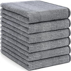 Homaxy Premium Kitchen Towels, Large Cotton Kitchen Hand Towels, Flat and Terry - Image 8
