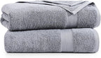 LANE LINEN 100% Long Staple Cotton Bath Sheets Set of 2 - Image 2