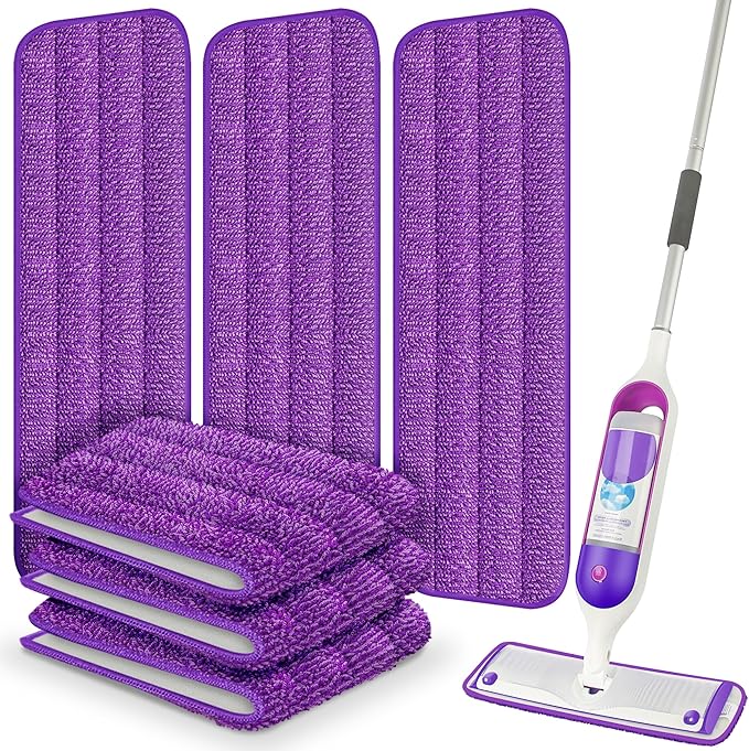 6 Pack Reusable Mop Pads Compatible by ILAVCOOL