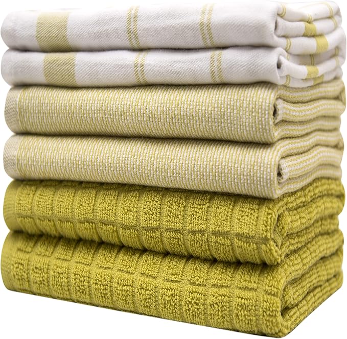 Premium Kitchen Towels | Large Cotton Dish Towels | Flat & Terry Highly - Image 6