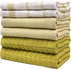 Premium Kitchen Towels | Large Cotton Dish Towels | Flat & Terry Highly - Image 6