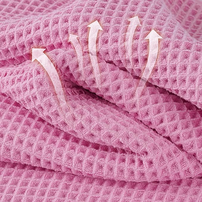 Microfiber Waffle Face Towels, 2 Pieces, Fast Drying, Lint Free 430 GSM - Image 2