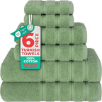 American Soft Linen Luxury 6 Piece Towel Set, 2 Bath Towels 2 Hand Towel 2 by AmericanSoftLinen