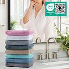 Microfiber Waffle Hand Towels, 4 Pieces, Fast Drying, Lint Free 430 GSM - Image 6