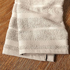 KitchenAid Albany Kitchen Towel 8-Pack Set, Milkshake Tan/White - Image 4