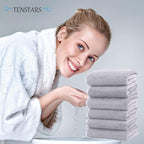 TENSTARS Silk Hemming Hand Towels - Image 4
