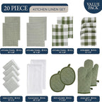 LANE LINEN Dish Towel and Dishcloth Set - Image 2