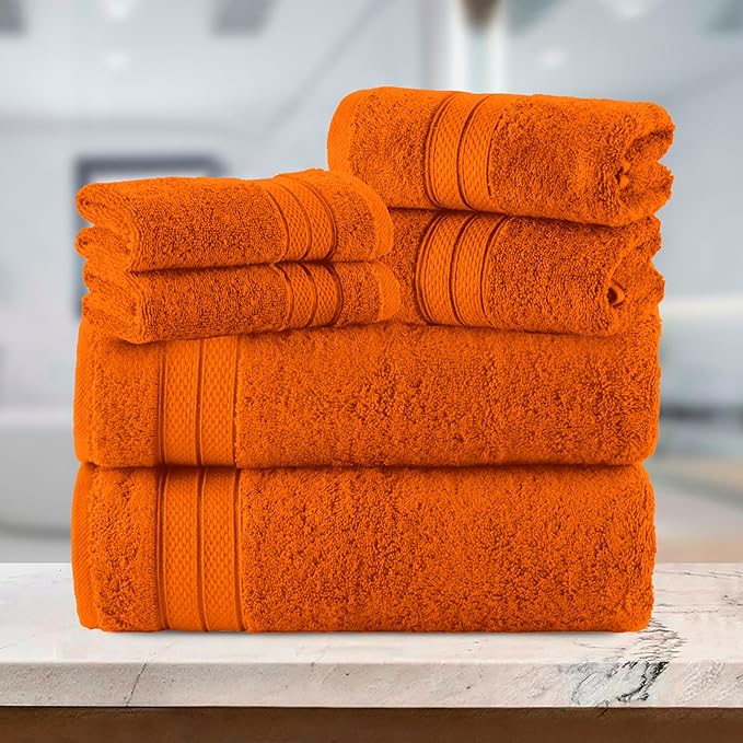 Elegant Comfort Luxury 6-Piece Towel Set, Premium Soft 100% Turkish Cotton - Image 7
