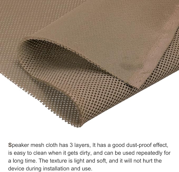 MECCANIXITY Speaker Grill Cloth 20 x 63 Inch Stereo Mesh Fabric Protective - Image 3