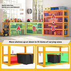 REIBII Garage Shelving Load 3200LBS, 5-Tier Storage Shelves, Adjustable Heavy Duty Metal Shelving Unit for Pantry, Basement, Warehouse, 72" H x 36" W x 16" D H, 3PC - Image 5