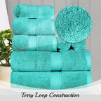 SUPERIOR Solid Egyptian Cotton Towel Set, Hand Towel 20” x 30”, Bath Towel 30” - Image 3