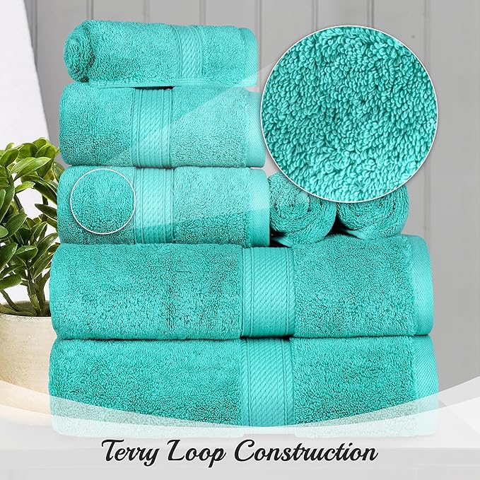 SUPERIOR Egyptian Cotton Pile Bath Sheet Set of 2, Ultra Soft Luxury Towels - Image 3