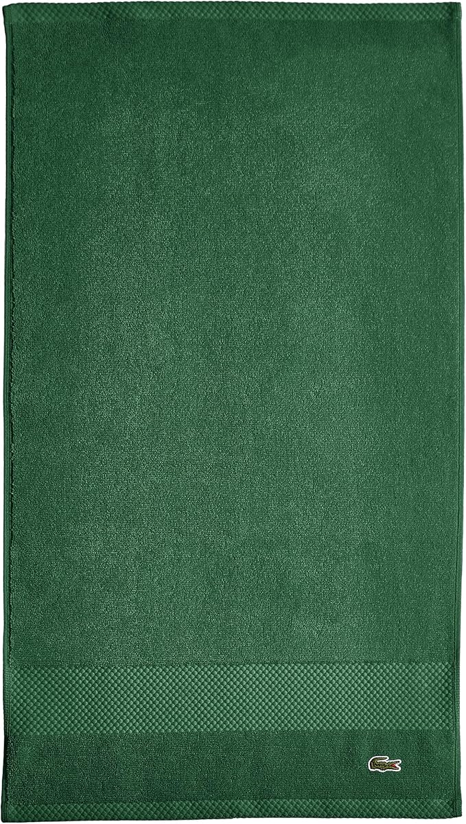 Lacoste Heritage 100% Supima Cotton Hand Towel, Croc Green, Premium Super Soft by LACOSTE