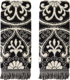 SKL Home Amherst Medallion 100% Cotton Premium 2-Piece Hand Towel Set, 600 GSM by SKLHomebySaturdayKnightLtd