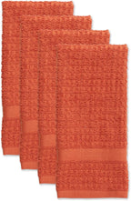 DII Basic Terry Collection Waffle Dishtowel Set, Solid Spice, 4 Piece - Image 2