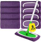 Microfiber Mop Pads, Dry Flat mop Cover & Washable Wet Pads Refill by NEOACT