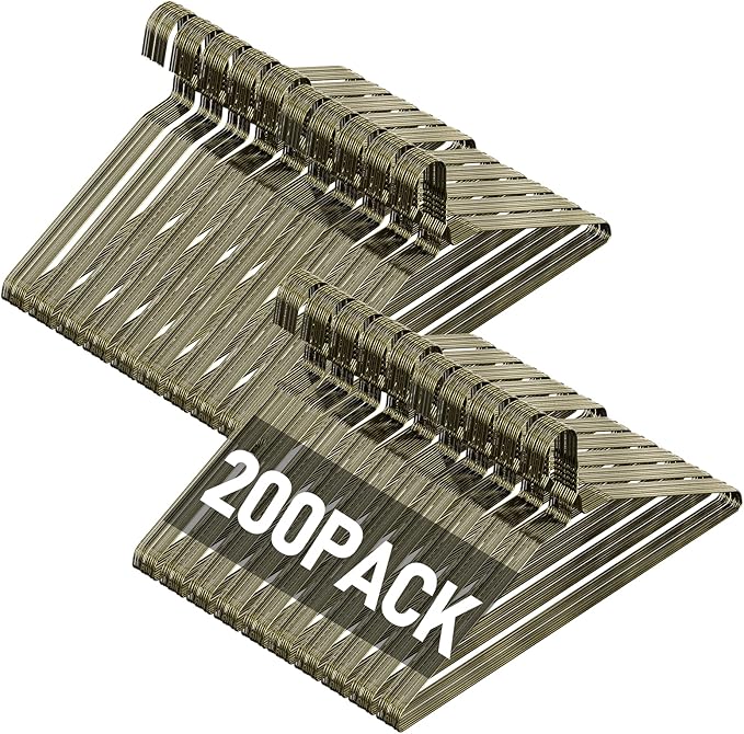 SPECILITE Wire Metal Clothes Hangers Bulk 200 Pack by SPECILITE