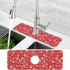 Christmas Snowflake Kitchen Sink Splash Guard Mat Absorbent Fast Drying Mat - Image 4
