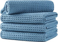 Microfiber Waffle Hand Towels, 4 Pieces, Fast Drying, Lint Free 430 GSM by Unknown