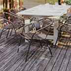 Flash Furniture Lila Bronze Metal Restaurant Stack Chair with Metal Slats - Image 6