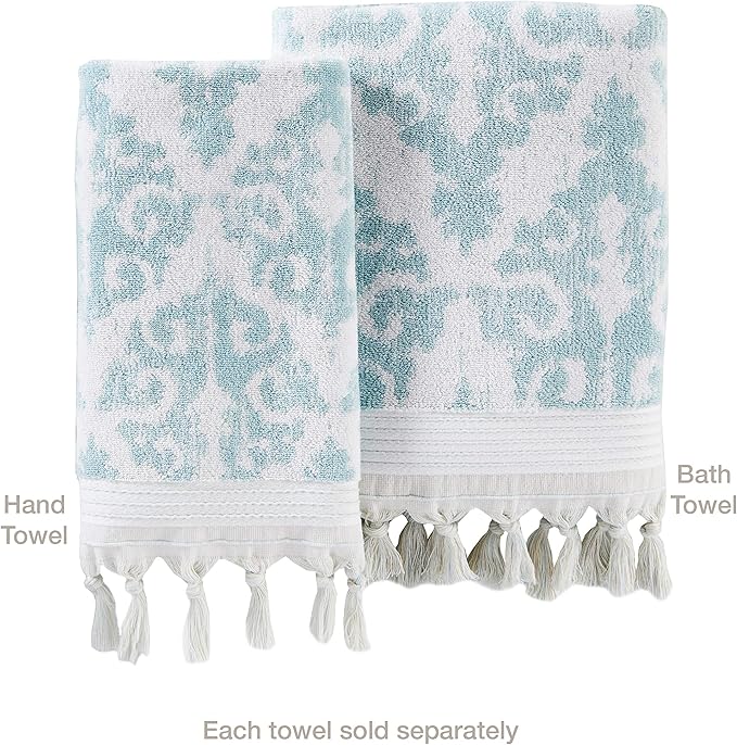SKL Home Mirage Fringe 100% Turkish Cotton Bath Towel, 54.00" x 28.00" - Image 3