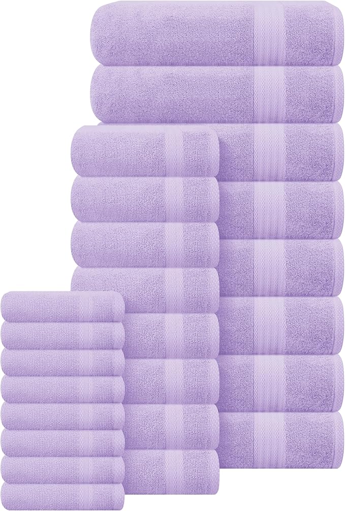 GLAMBURG Ultra Soft 24-Piece Towel Set - Image 3