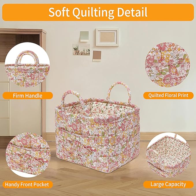 Quilted Fabric Storage Baskets - Image 5