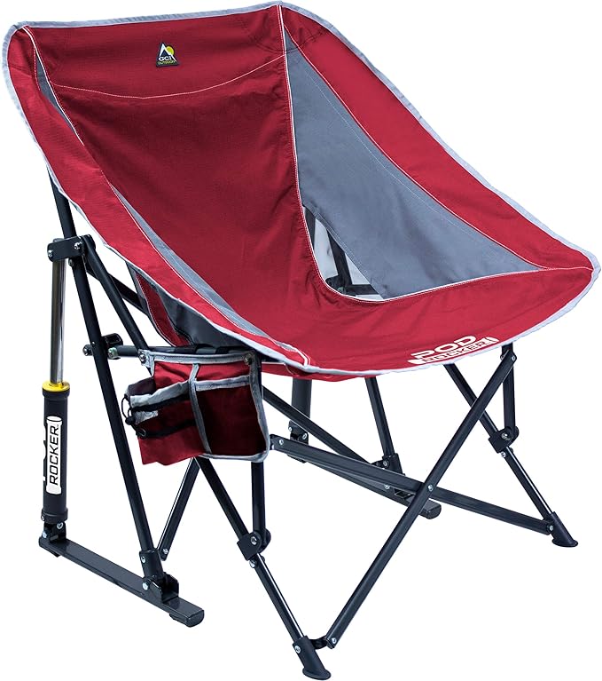 GCI Outdoor Pod Rocker Sling-Style Outdoor Rocking Chair with Beverage Holder & Phone Pocket by GCIOUTDOOR
