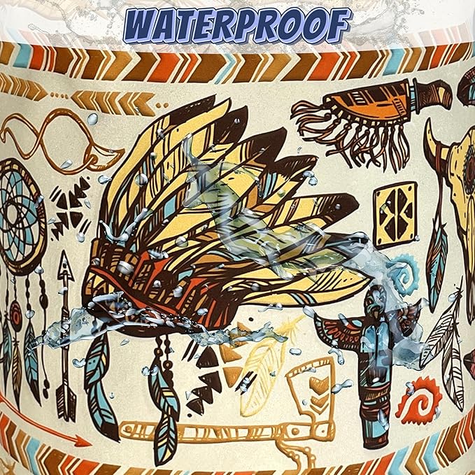 Feather Printed Laundry Basket Oxford Cloth Foldable Boho Laundry Hamper - Image 4