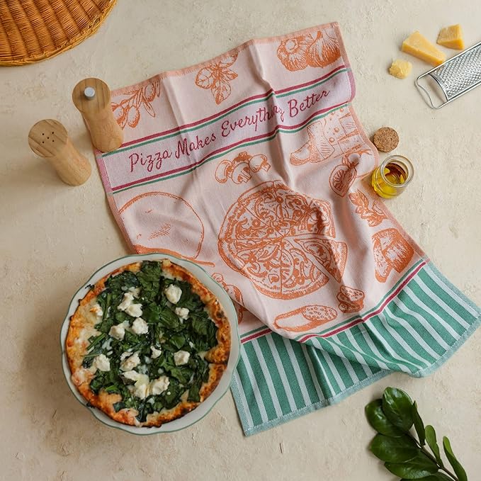 sea me at home 100% Cotton French Jacquard Kitchen Tea Towel Set of 4 - Image 4
